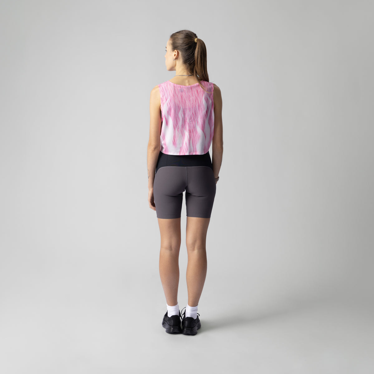 Pink fuzz Crop Singlet