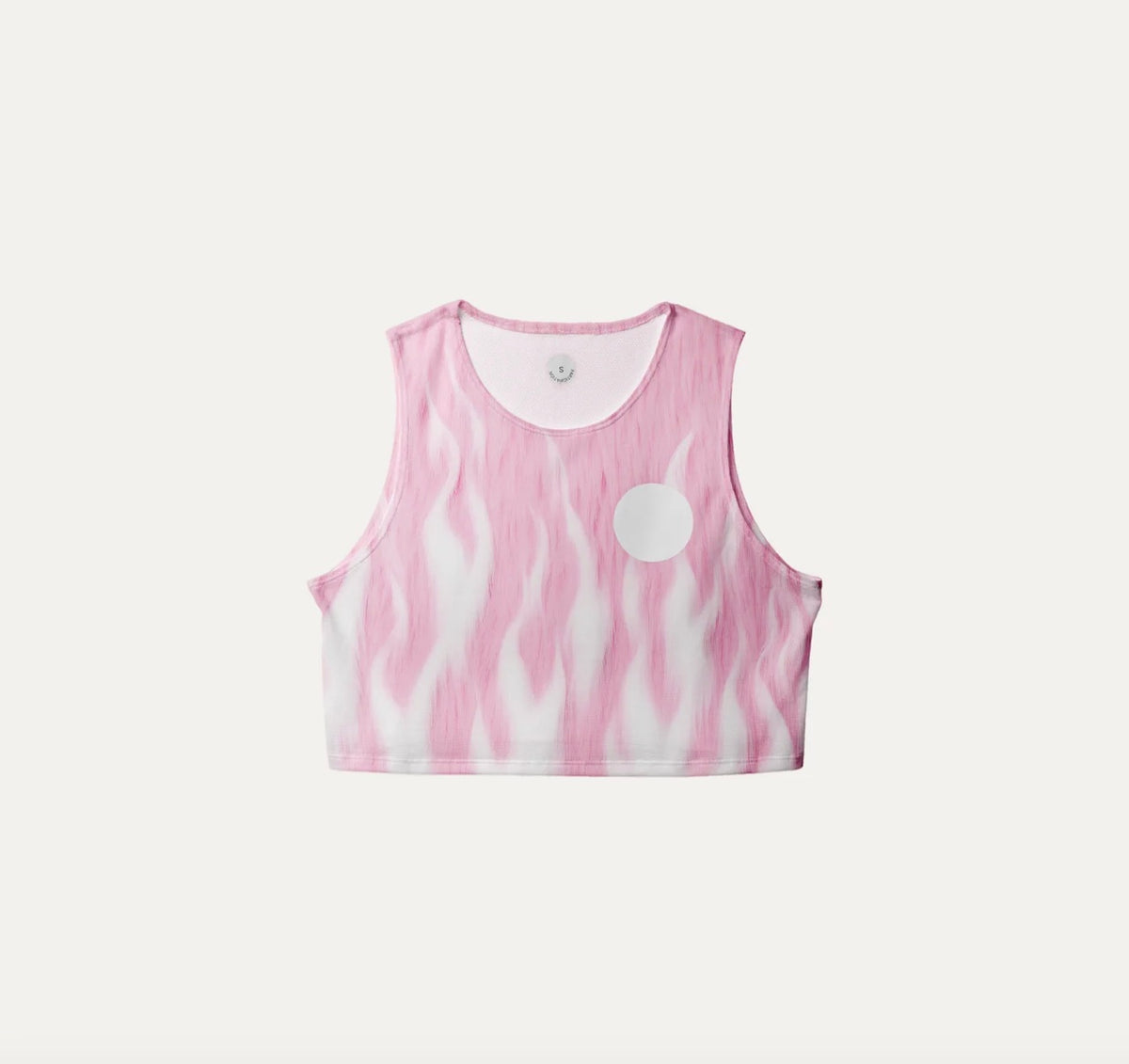Pink fuzz Crop Singlet