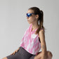 Pink fuzz Crop Singlet