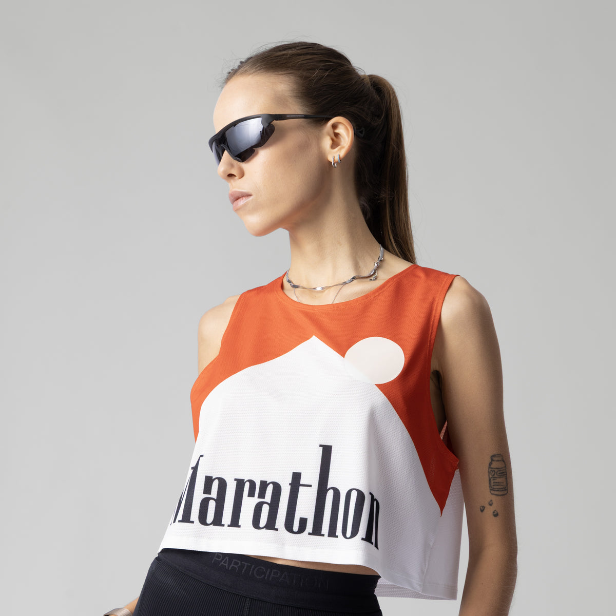 Marathon Red Crop Singlet
