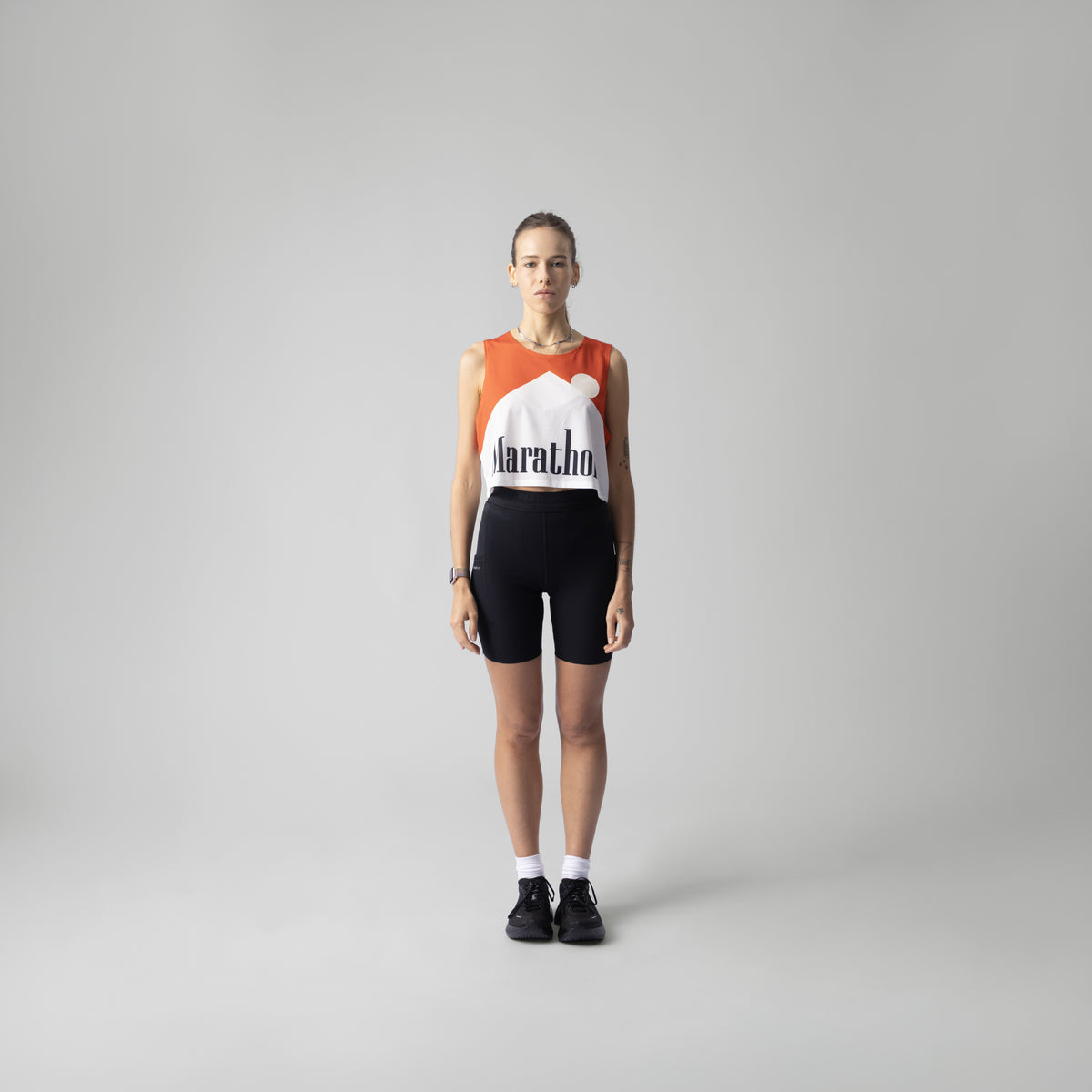 Marathon Red Crop Singlet