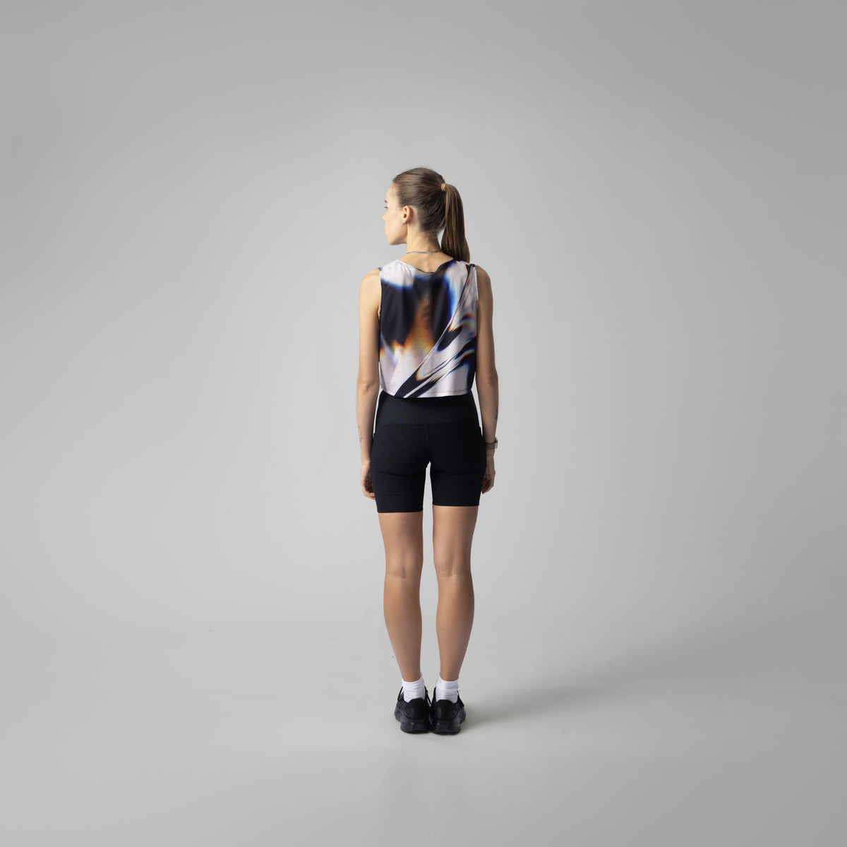 White glass Crop Singlet