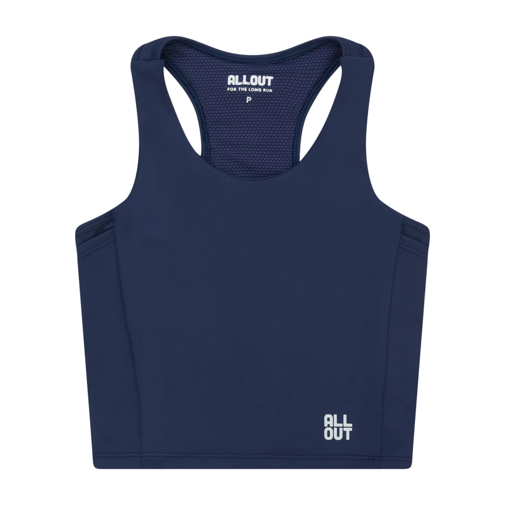 Cropped Top Racer All Out Run negro